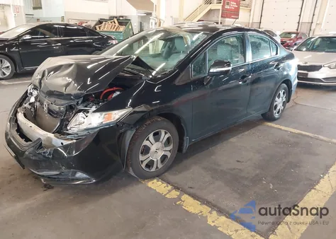 2013 Honda Civic Hybrid z USA, uszkodzony, nr VIN 19XFB4F26DE002529